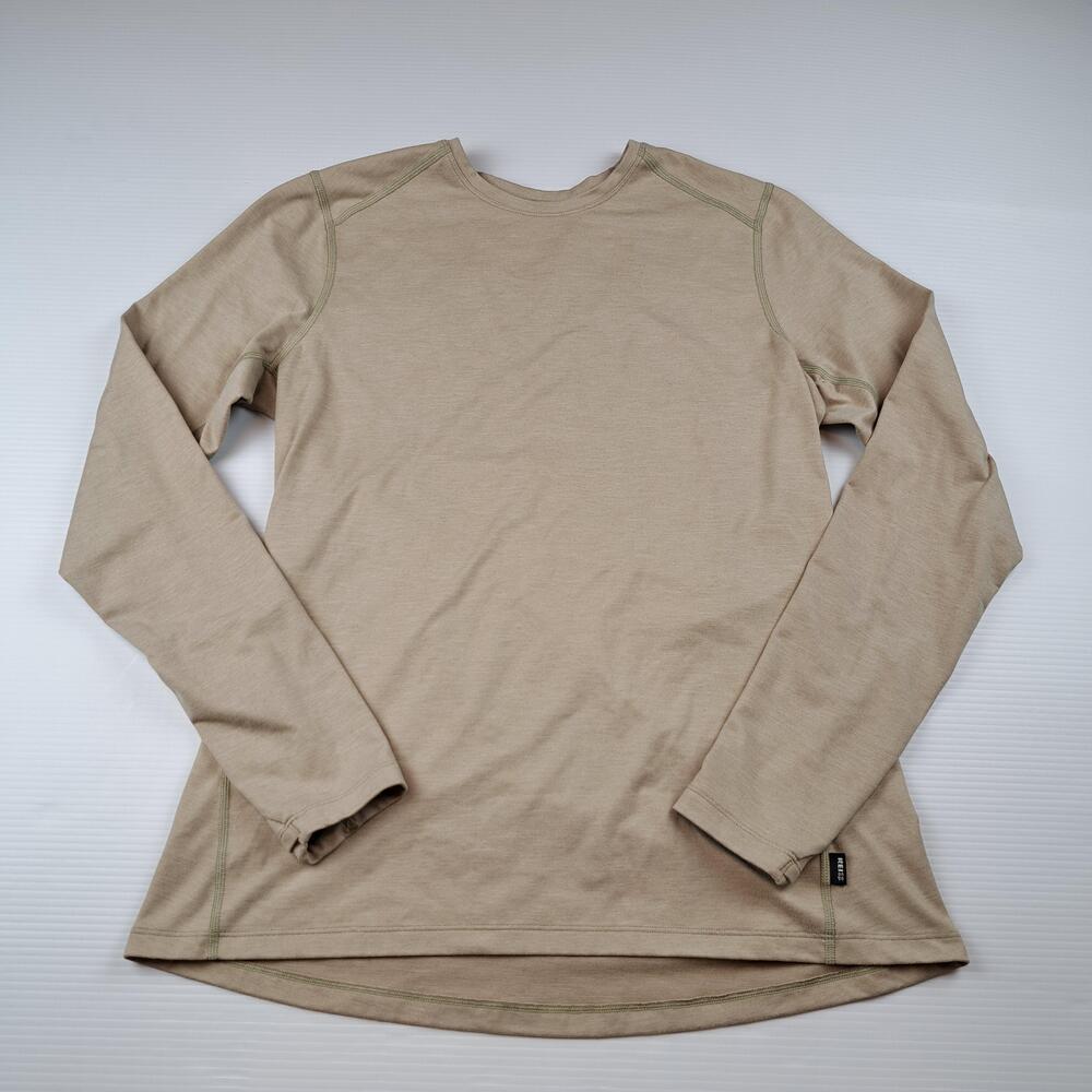 REI Co-op Shirt Womens Large Beige Long Sleeve Base Layer Hiking Performance Top